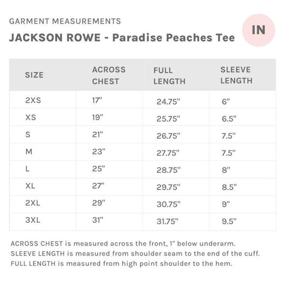 JACKSON ROWE: PARADISE PEACHES TEE - Picture 5 of 5